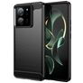 Mobigear Brushed Slim Xiaomi 13T Hoesje Flexibel TPU Backcover - Zwart
