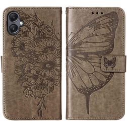 Mobigear Butterfly Samsung Galaxy A05 Hoesje Bookcase Portemonnee - Grijs