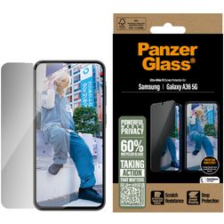 PanzerGlass Ultra-Wide Fit Privacy Samsung Galaxy A36 Glazen Screenprotector Privacy - Case Friendly - Zwart