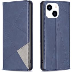 Mobigear Rhombus Slim iPhone 15 Hoesje Bookcase - Blauw