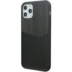 Valenta Card Slot iPhone 11 Pro Max Hoesje Echt Leer Backcover met Pasjeshouder - Zwart