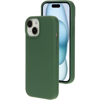 Mobiparts iPhone 15 Siliconen Hoesje Backcover - Forest Green
