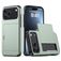 Mobigear Card iPhone 18 Pro Hoesje Hardcase Backcover Shockproof met Pasjeshouder - Dark Green