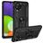 Mobigear Armor Ring Samsung Galaxy A22 4G Hoesje Hardcase Backcover Shockproof met Ringhouder - Zwart