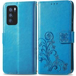 Mobigear Clover OPPO Reno 6 Pro 5G Hoesje Bookcase Portemonnee - Blauw