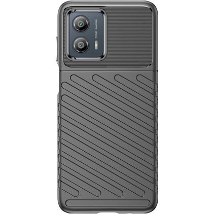 Mobigear Groove Motorola Moto G53 5G Hoesje Flexibel TPU Backcover - Zwart