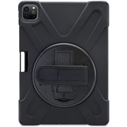 Xccess Survivor All-round iPad Air 5 (2022) Hoes Hard Kunststof,Siliconen Backcover + Schouderband + Standaard - Zwart