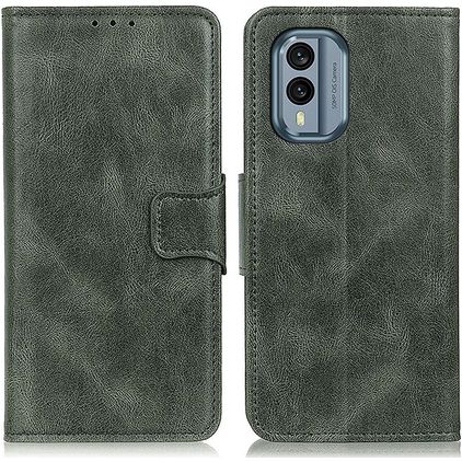 Mobigear Classy Nokia X30 Hoesje Bookcase Portemonnee - Groen