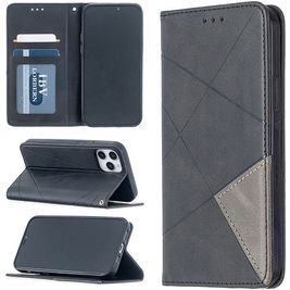 Mobigear Rhombus Slim iPhone 12 Hoesje Bookcase - Grijs
