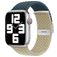 Mobigear Braided Dual Nylon Apple Watch Bandje Klemsluiting - 49/46/45/44 mm - Wit / Blauw