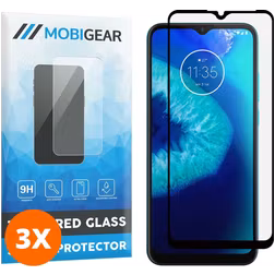 Mobigear Premium Motorola Moto G8 Power Lite Glazen Screenprotector - Case Friendly - Zwart (3-Pack)