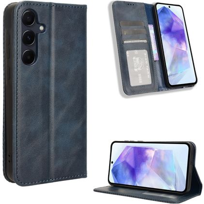 Mobigear Sensation Samsung Galaxy A35 Hoesje Bookcase Portemonnee - Blauw