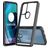 Mobigear Crystal Motorola Moto G71 5G Hoesje Hardcase Backcover - Transparant / Zwart