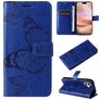 Mobigear Butterfly iPhone 16 Plus Hoesje Bookcase Portemonnee - Blauw