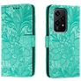 Mobigear Flowers HONOR 200 Lite Hoesje Bookcase Portemonnee - Groen
