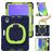 Mobigear RingGuard iPad Mini 7 (2024) Hoes Hard Kunststof,Siliconen Backcover + Stylus Houder + Schouderband + Standaard - Blauw / Groen