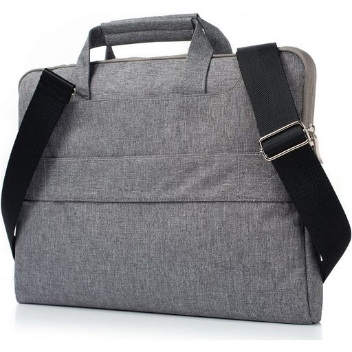 Mobigear Denim Zipper Laptop Schoudertas Laptoptas - Grijs