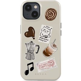 Burga Tough iPhone 15 MagSafe Hoesje Hardcase Backcover Shockproof - Oat Milk Please