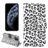Mobigear Leopard iPhone 12 Hoesje Bookcase Portemonnee - Wit