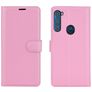 Mobigear Classic Motorola One Fusion Plus Hoesje Bookcase Portemonnee - Roze