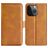 Mobigear Slim Magnet iPhone 15 Pro Hoesje Bookcase Portemonnee - Cognac