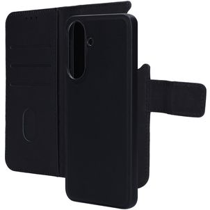 Mobiparts Samsung Galaxy A57 Hoesje Echt Leer Uitneembare 2in1 Bookcase Portemonnee - Zwart