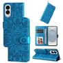 Mobigear Sunflower Samsung Galaxy S25 Edge Hoesje Bookcase Portemonnee - Blauw