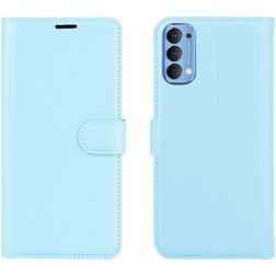 Mobigear Classic OPPO Reno 4 Hoesje Bookcase Portemonnee - Blauw