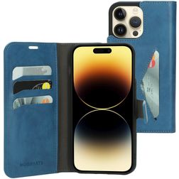 Mobiparts Classic Wallet iPhone 14 Pro Max Hoesje Bookcase Portemonnee - Steel Blue