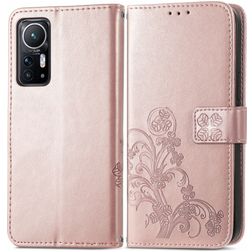 Mobigear Clover Xiaomi 12X Hoesje Bookcase Portemonnee - Roségoud