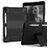 Mobigear ShieldStand iPad 7 (2019) Hoes Hard kunststof / Siliconen Backcover + Stylus Houder + Standaard - Zwart