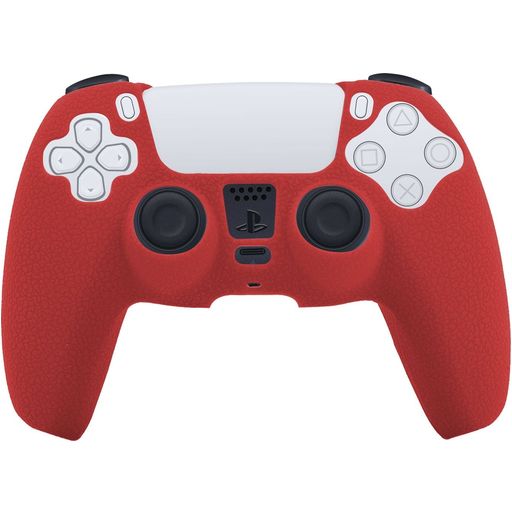 Mobigear Classic Dun Playstation 5 controller Hoesje Flexibel Siliconen - Rood