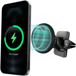 Mobilize Wireless Charge MagSafe Telefoonhouder Auto Ventilatierooster Magnetisch Universeel - Zwart