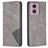 Mobigear Rhombus Slim Motorola Moto G04 Hoesje Bookcase - Grijs
