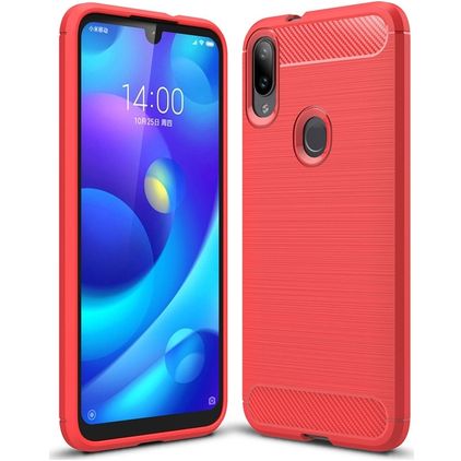 Mobigear Brushed Slim Xiaomi Mi Play Hoesje Flexibel TPU Backcover - Rood