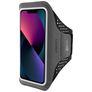 Mobiparts Comfort Fit Telefoonhouder Hardlopen iPhone 13 Sport Hoesje Neopreen Sportarmband - Zwart
