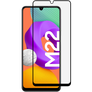 Mobigear Premium Samsung Galaxy M22 Glazen Screenprotector - Case Friendly - Zwart