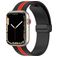 Mobigear Stripe Mag Siliconen Apple Watch Bandje Magneetsluiting - 42/41/40/38 mm - Zwart / Rood