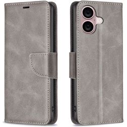 Mobigear Excellent iPhone 16 Plus Hoesje Bookcase Portemonnee - Grijs