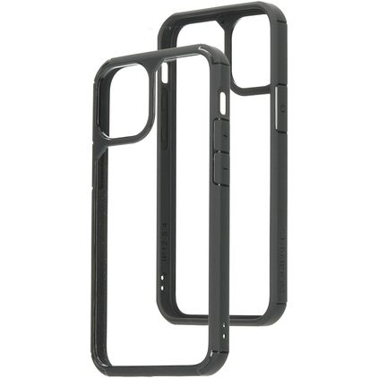 Mobiparts Rugged Clear iPhone 12 Mini Hoesje Hardcase Backcover Shockproof - Transparant / Zwart