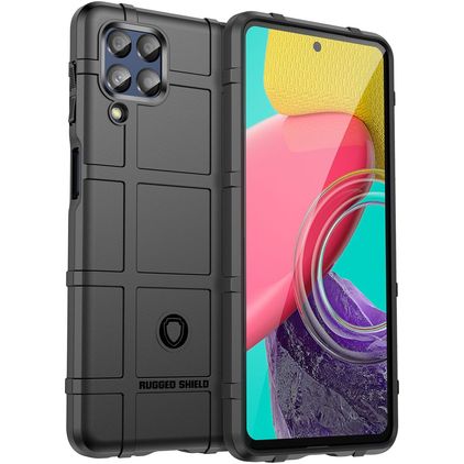 Mobigear Rugged Shield Samsung Galaxy M53 Hoesje Flexibel TPU Backcover Shockproof - Zwart