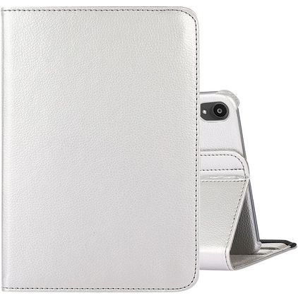 Mobigear DuoStand iPad Mini 6 (2021) Hoes Draaibare Bookcase - Zilver