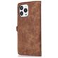 Mobigear Zipper iPhone 14 Pro Hoesje Bookcase Portemonnee - Bruin