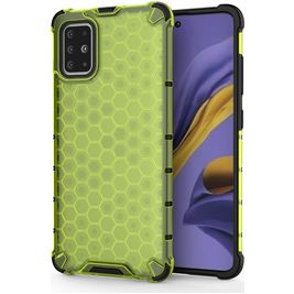 Mobigear Honeycomb Samsung Galaxy A51 Hoesje Hardcase Backcover Shockproof - Groen