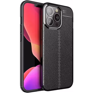 Mobigear Luxury iPhone 14 Pro Max Hoesje Flexibel TPU Backcover - Zwart