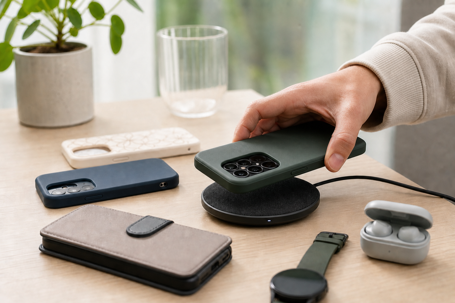 Kan ik mijn Samsung draadloos opladen als er een hoesje omheen zit?