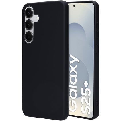 Mobiparts Samsung Galaxy S25 Plus Siliconen Hoesje Backcover - Zwart