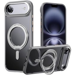 Mobigear Frosted Mag iPhone Air MagSafe Hoesje Hardcase Backcover met Standaard - Grijs