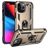 Mobigear Armor Ring iPhone 14 Pro Hoesje Hardcase Backcover Shockproof met Ringhouder - Goud