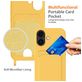 Mobigear Lanyard Card iPhone 17 Siliconen Hoesje met koord en Pasjeshouder - Geel